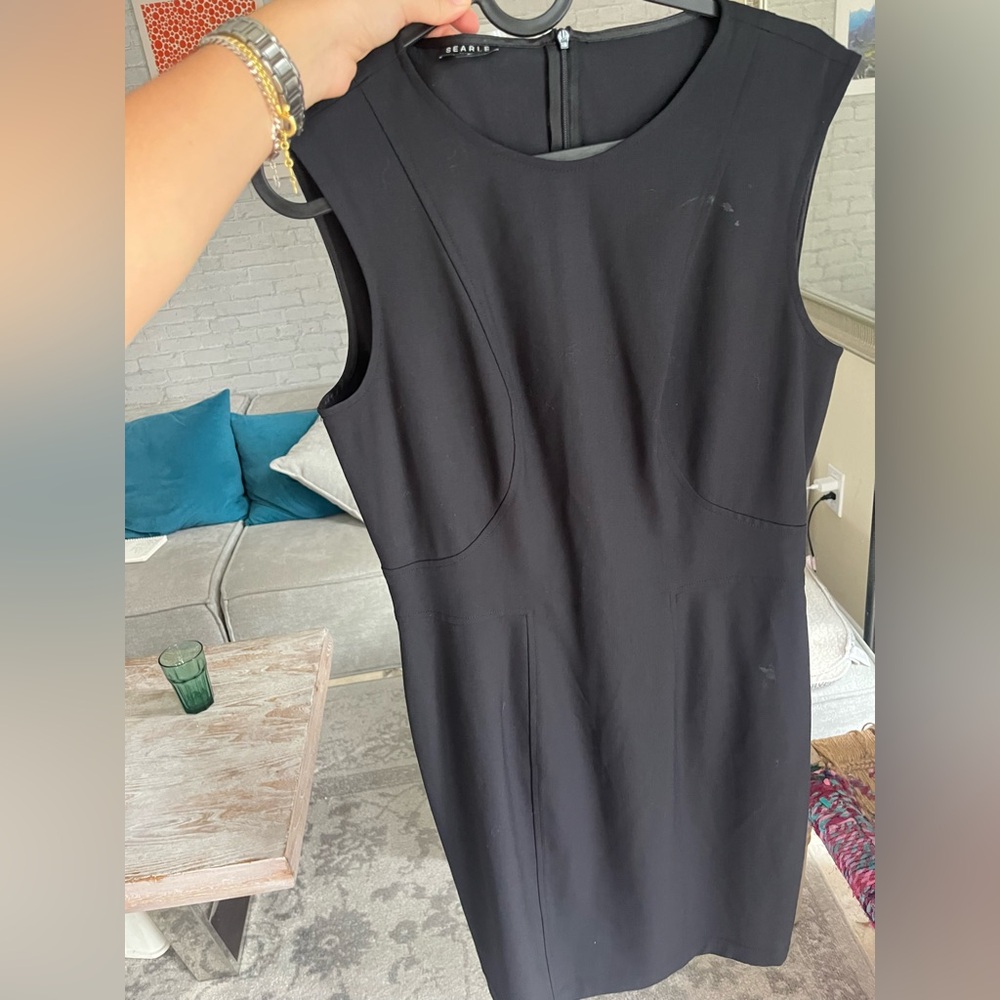 Searle Black bodycon office dress